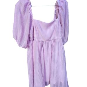 TCEC Lavender Puff Sleeve Dress – Feminine, Chic, Spring Ready, Size M